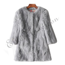 Load image into Gallery viewer, Long Rabbit Fur Jacket