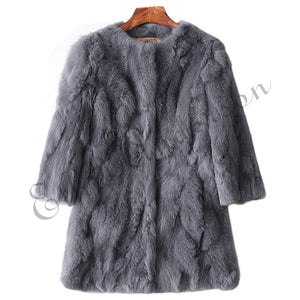 Long Rabbit Fur Jacket